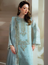 Aymal By Alizeh Embroidered Chiffon 3 Piece Unstitched Suit AF25A D-4044 ORLA